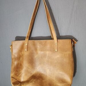 Vintage Montana Hudson Eva Leather Zip Tote Bag